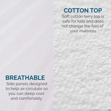 Fully Fitted Waterproof Cotton / Non Woven Mattress Protector Cover Double