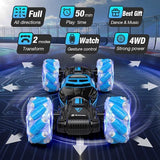4WD Stunt Car RC Hand Gesture Sensing Off Roader Remote Control Off-Road Gifts Blue