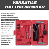 56Pc Tyre Puncture Repair Kit Tube Recovery Plugs Heavy Duty Car 4WD With Case