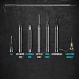 Multifunctional Hiking Trekking Poles Lightweight Collapsible Walking Stick AU