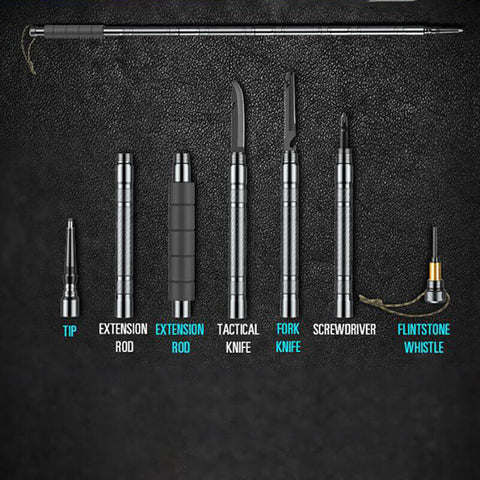 Multifunctional Hiking Trekking Poles Lightweight Collapsible Walking Stick AU