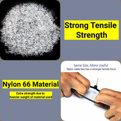 Cable Ties Zip Ties Nylon UV Stabilised 500pc Bulk Black Cable Tie 150mm x 2.5mm