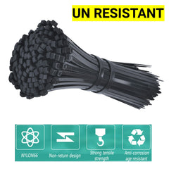 Cable Ties Zip Ties Nylon UV Stabilised 500pc Bulk Black Cable Tie 150mm x 2.5mm