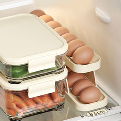Automatic Roll-Down Double-layer Egg Dispenser Egg Storage Rack Kitchen