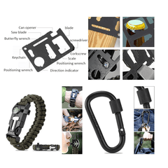 16in1 SOS Kit Outdoor Emergency Equipment Box For Camping Survival Gear