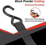 Quick Release Automatic Heavy Duty Retractable Ratchet Tie Down Strap black 25mm*3m