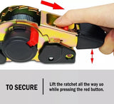 Quick Release Automatic Heavy Duty Retractable Ratchet Tie Down Strap black 25mm*3m