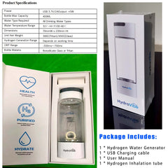 Hydrogen Water Generator Bottle SPE PEM Technology Machine - H2 Inhalation