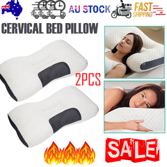 2 pcs Pain Relief Ergonomic Pillow Adjustable Contour Orthopedic Cervical Bed Pillow