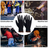 24PCS Antistatic Nylon Gloves Work Safety Working Mechanic Gloves Garden Builder