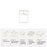 5CM Bedding Luxury Pillowtop Mattress Topper Mat Pad Antibacterial and dust mite-resistant King:183*203cm