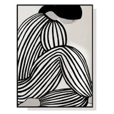Wall Art 80cmx120cm Mid Century Figure Black Frame Canvas