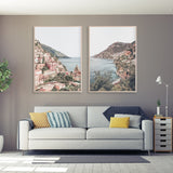 Wall Art 60cmx90cm Italy Positano 2 Sets Wood Frame Canvas