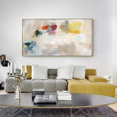 Wall Art 60cmx120cm Abstract Crystal Gold Frame Canvas
