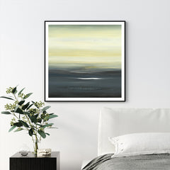 Wall Art 70cmx70cm Land of Serenity Black Frame Canvas