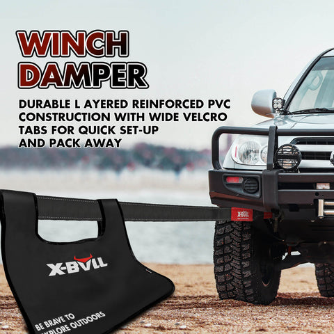 X-BULL Snatch Strap Soft Shackles Kinetic Recovery Rope Folding Shovel Survival