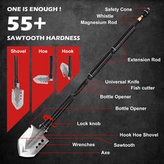 X-BULL 4WD Recovery Kit Snatch Strap Hitch Receiver Folding Shovel Survival 4X4