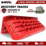 X-BULL Recovery tracks 10T Sand Mud Snow RED Offroad 4WD 4x4 2pc 91cm Gen 2.0 - red