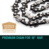 2 X 18 Baumr-AG Chainsaw Chain 18in Bar Replacement Suits SX45 45CC Saws