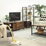 EKKIO 4-Tiers Metal Wood Display Shelf