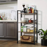 EKKIO 4-Tiers Metal Wood Display Shelf