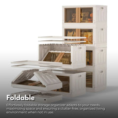 GOMINIMO 32L Foldable Storage Organizers(lvory+Brown)