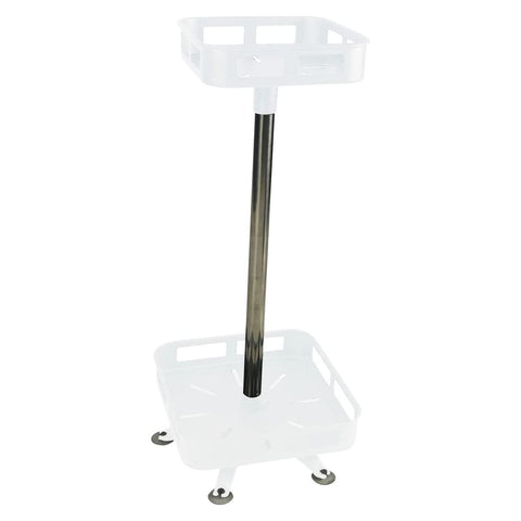 GOMINIMO 2 Tier Rotating Spice Rack Square Shape (White)