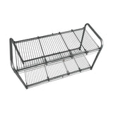GOMINIMO 2 Tier Under Sink Expandable Shelf Organizer with Removable Steel Panels (Silver)