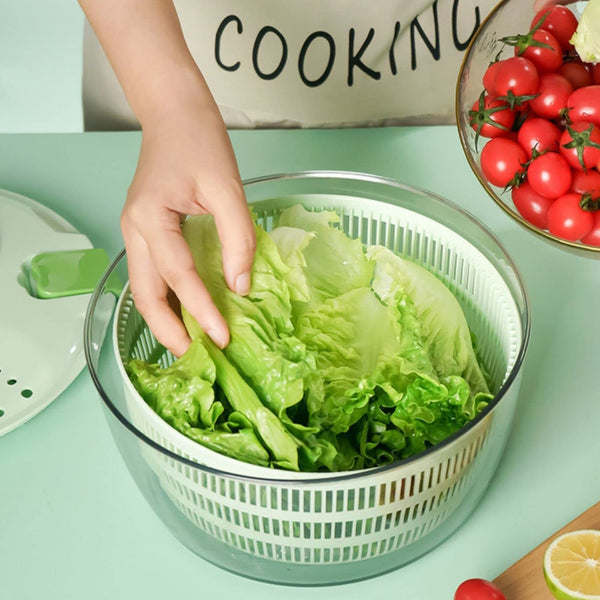 GOMINIMO 3-in-1 Multifunctional 4L Salad Spinner (Avocado Green)