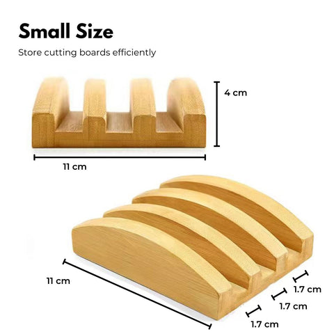 GOMINIMO 3 Pieces Bamboo Chopping Board with Stand (3 sizes)
