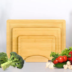GOMINIMO 3 Pieces Bamboo Chopping Board with Stand (3 sizes)