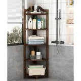 GOMINIMO Bamboo Corner Shelf 5 Tier