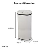 MIRAKLASS Sensor Bin 70L White Oval