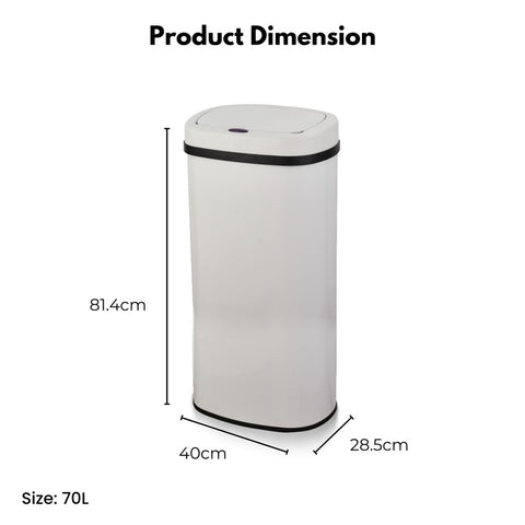 MIRAKLASS Sensor Bin 70L White Oval