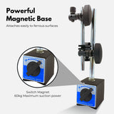 RYNOMATE Dial Indicator Gauge Magnetic Base with 22 Indicator Point Set (Blue)