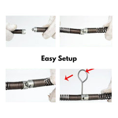 RYNOMATE Plumber Drain Snake Pipeline Sewer Cleaner with Drill Bit Tool (Black)