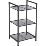 SONGMICS Bathroom Shelf 3-Tier Storage Rack with Adjustable Shelf Black