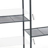 SONGMICS Bathroom Shelf 3-Tier Storage Rack with Adjustable Shelf Black