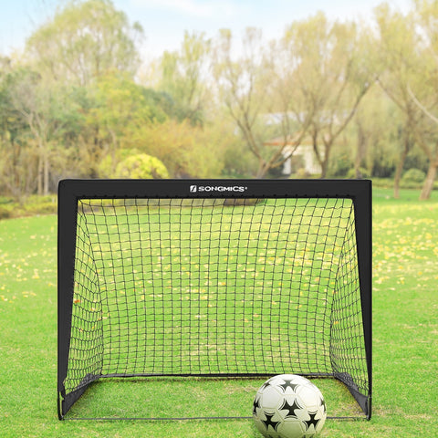 SONGMICS Set of 2 Portable Soccer Net 120cm Black