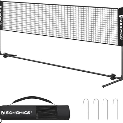 SONGMICS 3m Portable Tennis Badminton Net Black