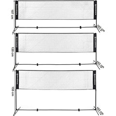 SONGMICS 4m Portable Tennis Badminton Net Black