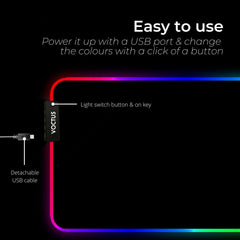 Voctus RGB Mouse Pad 4 USB Ports 900x400x4mm
