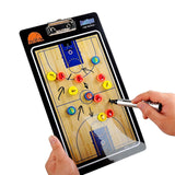 VERPEAK Foldable Basketball Coaching Board with Magnetic Number Pieces & Marker Pen (Black)