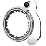 VERPEAK Smart Weighted Hula Hoop with LED Counter Display and 16 Detachable Knots (White and Black)
