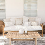 Cushion Cover-Coastal Fringe-Tall-Palms-Beige-45cm x 45cm