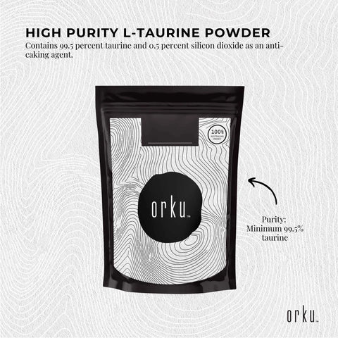 Orku 400g Taurine Powder - High Purity L-Taurine Amino Acid Ingredient