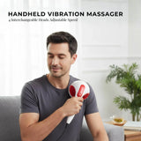 Orku Handheld Body Massager 4 Heads Adjustable Speed 28W Red