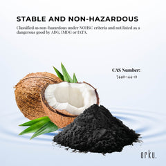Orku 50g Activated Carbon Powder Coconut Charcoal -  Water Filtration