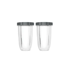 For Nutribullet 2 Tall Cups + 2 Stay Fresh Lid For Nutri 600 and 900 Models