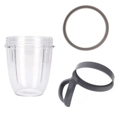 For Nutribullet Short Cup + Handheld Lip Ring + Grey Seal 900 and 600 Models